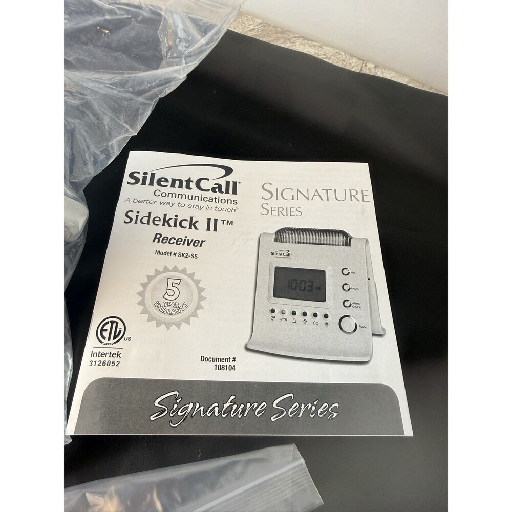 SilentCall Sidekick II SK2-SS Receiver w/ Strobe Light Clock Deaf Hard Hearing- - Picture 3 of 16